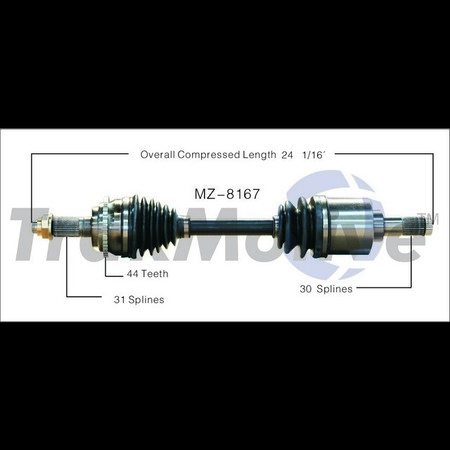 SURTRACK AXLE Cv Axle Shaft, Mz-8167 MZ-8167